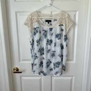 Lane Bryant Floral Cap Sleeve Top sz 12